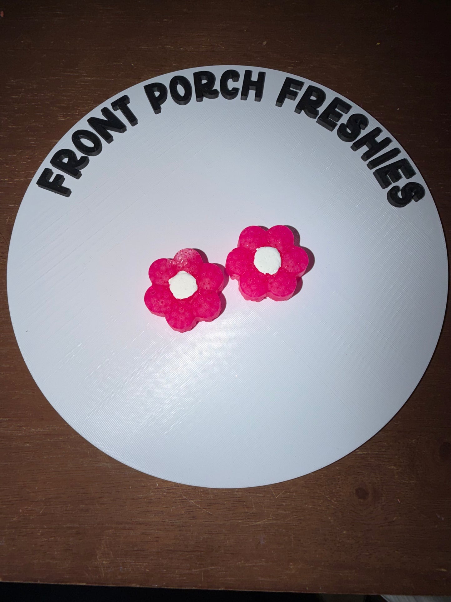 Pink and White Flower Vent Clips (Pink Sands)
